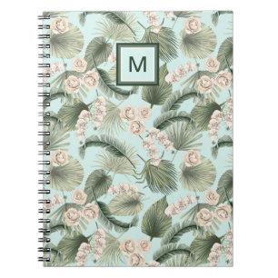 Carnet Jardin tropical Motif orchidée et palmier