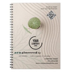 Carnet Jardin Zen Marketing personnalisé pour clients d'e