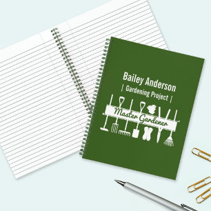 Carnet Jardinier principal de forêt verte moderne personn