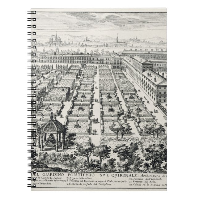 Carnet Jardins du Quirinale, de 'Li Giardini di Rom (Devant)