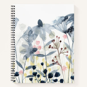 Carnet Jardins stratifiés - Fleurs aquarelles