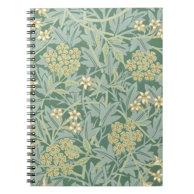 Carnet Jasmine jaune vert par William Morris (Devant)
