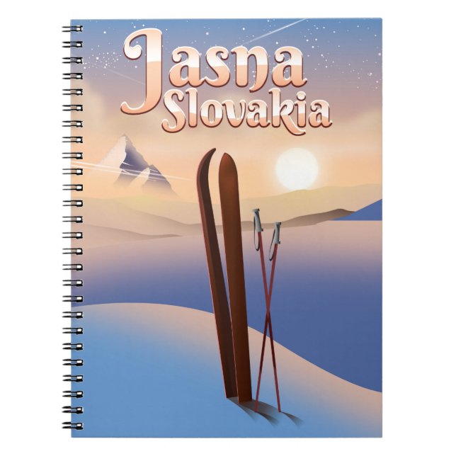 Carnet Jasna, Slovaquie Affiche de ski. (Devant)