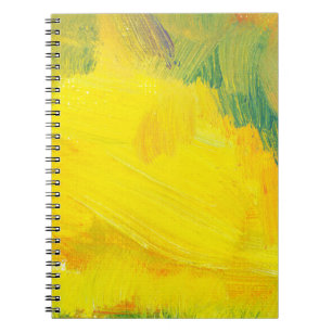 Carnet jaune abstraite texture aol peint. essai à tirage