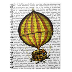 Carnet Jaune chaud et rouge de ballon à air