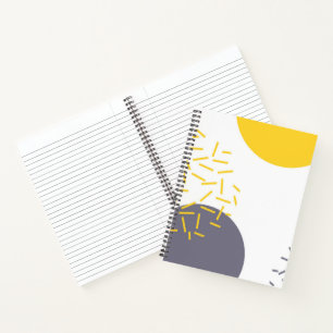 Carnet Jaune, cool, moderne, art géométrique tendance