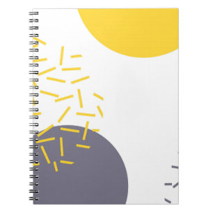 Carnet Jaune, cool, moderne, art géométrique tendance