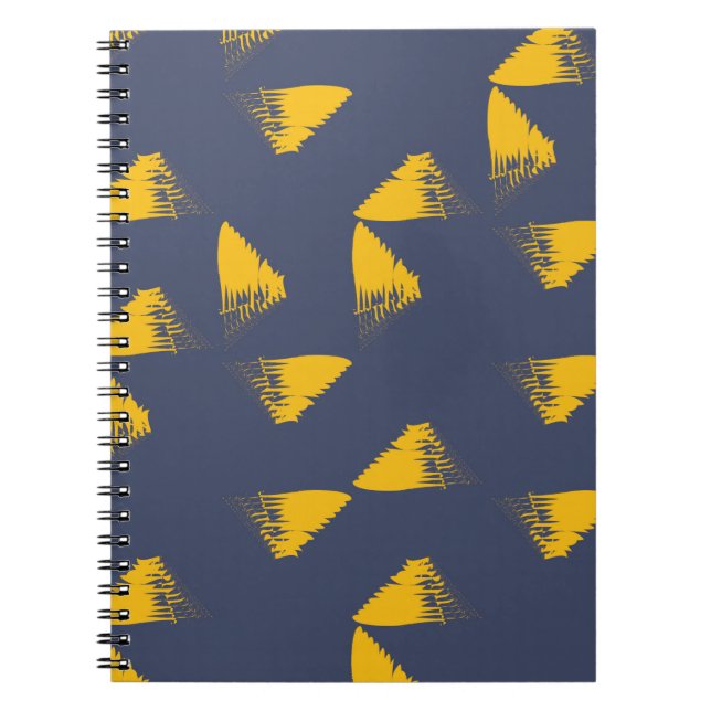 Carnet Jaune, cool, unique, triangles tendance (Devant)