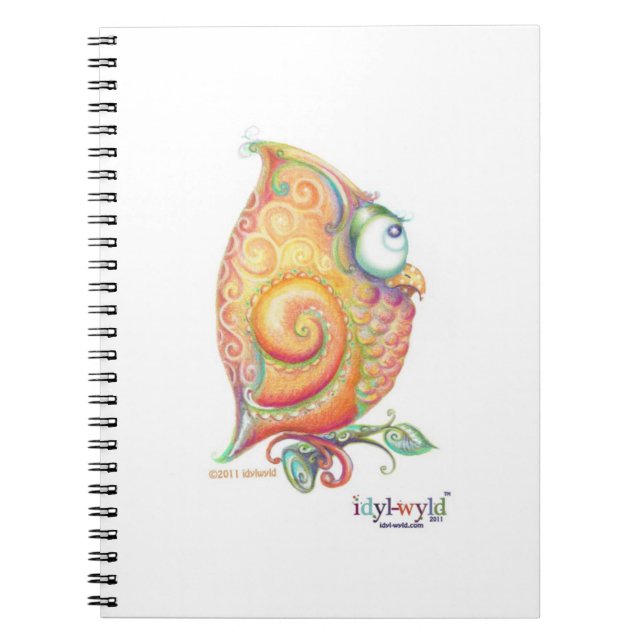 Carnet jaune de hibou (Devant)