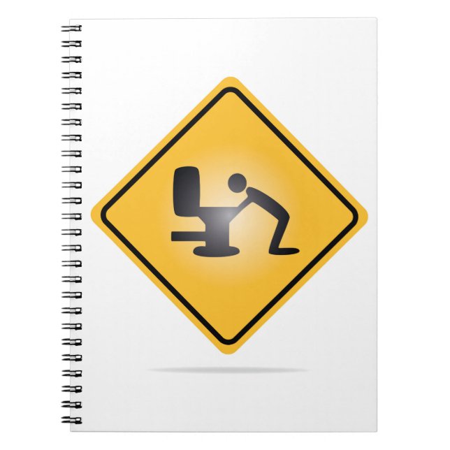 Carnet jaune de panneau d'avertissement de gueule (Devant)