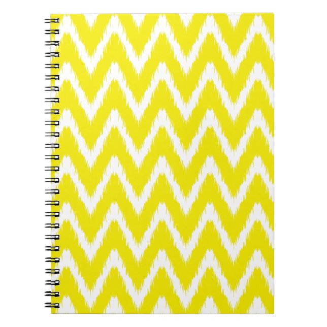 Carnet Jaune doré Ikat Chevrons Asian Moods (Devant)