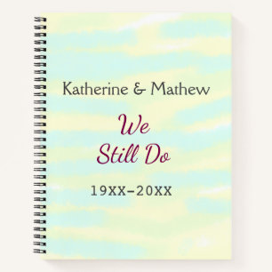 Carnet Jaune greenpastel Vow renouvellement anniversaire 