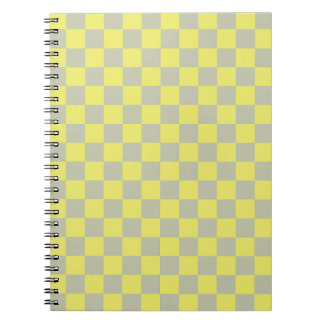 Carnet Jaune + gris À damiers Motif de tableau de bord