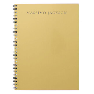 Carnet Jaune laiton minimaliste esthétique moderne simple