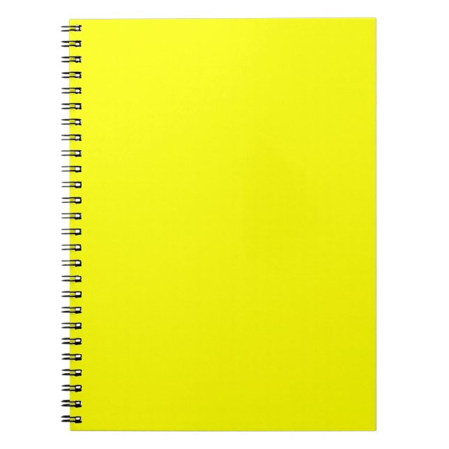 Carnet Jaune Néon Couleur Unie (Devant)