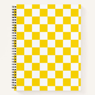 Carnet Jaune Vif À Carreaux