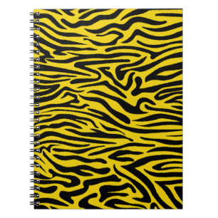 Carnet Jaune zèbre rayures Preppy Wild Poster de animal