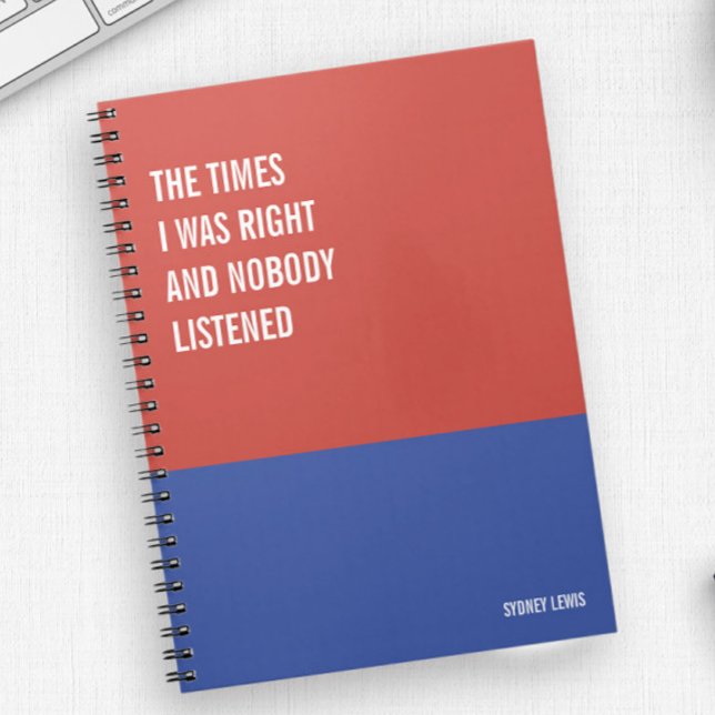 Carnet J'avais raison et personne n'avait écouté, Snarky (Créateur téléchargé)