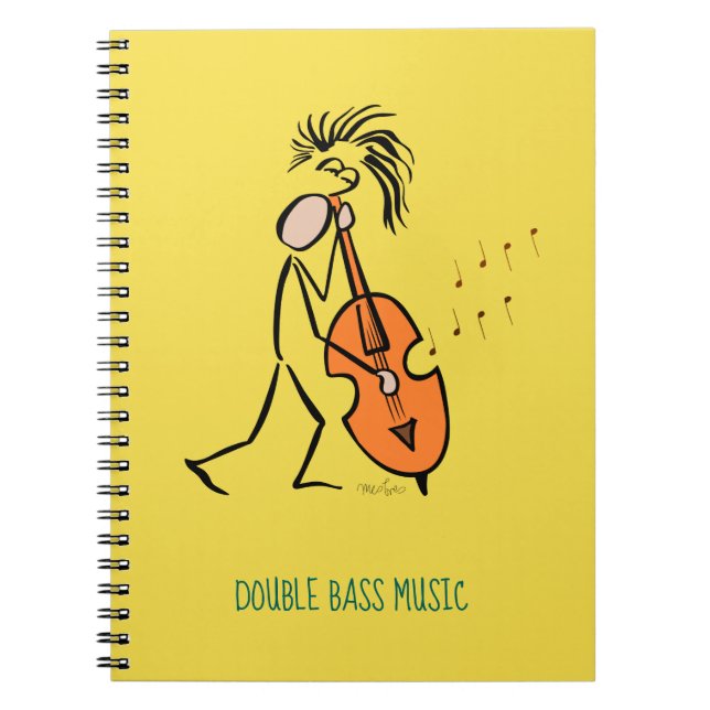 Carnet Jazz musicien Double basse Contrabass Player (Devant)