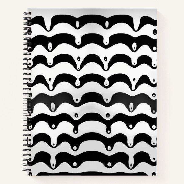 Carnet Jazzy Black and White Meling Zebra Stripes (Devant)