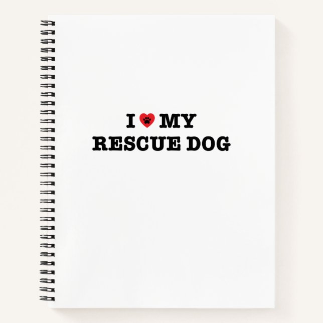 Carnet J'Coeur Mon Chien Secouru (Devant)