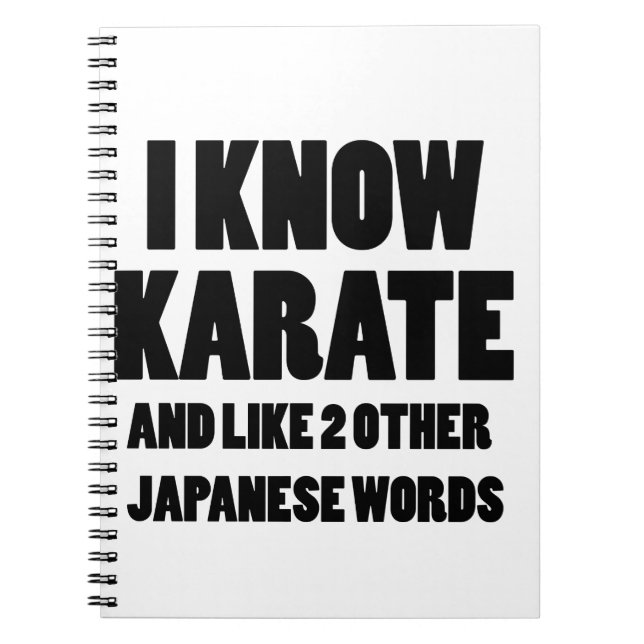 Carnet Je connais le karaté (Devant)