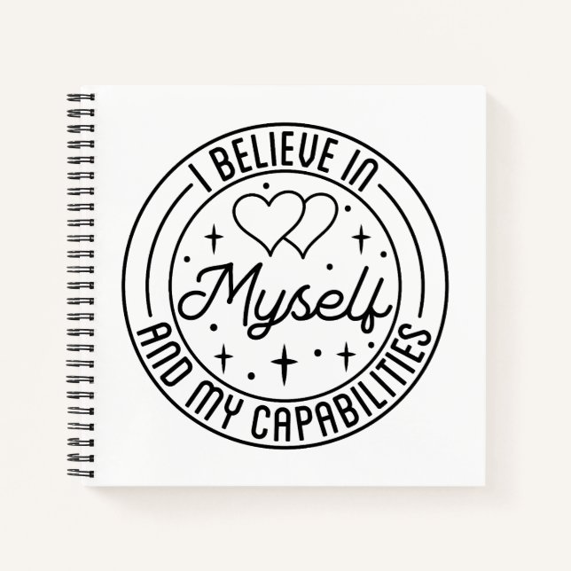 Carnet Je crois en moi et en mes capacités (Devant)