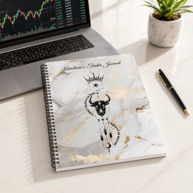 Carnet Je crois en moi-même trader premium (Image shown for illustration purposes only.)
