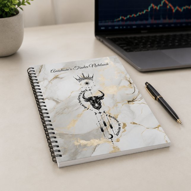 Carnet Je crois en moi-même trader premium (Image shown for illustration purposes only.)
