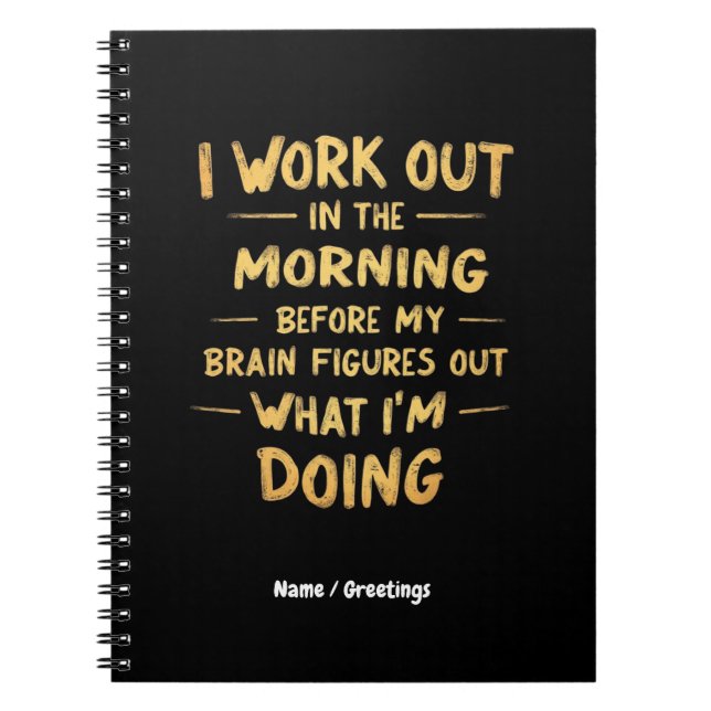 Carnet  Je fais de l'exercice le matin avant que mon cerv (Devant)