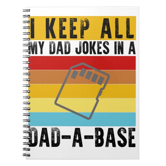 Carnet Je garde toutes mes blagues de papa dans une base  (Devant)