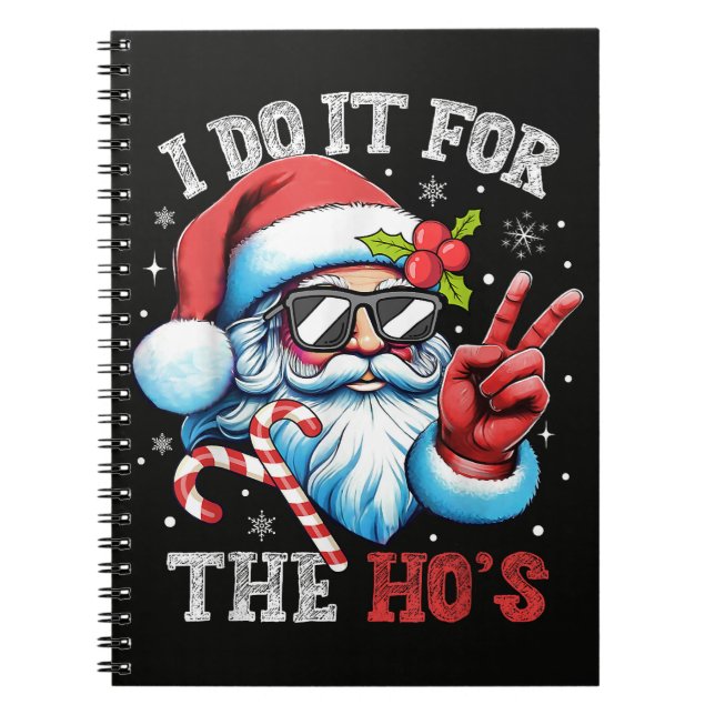 Carnet Je le fais pour les Ho's Funny Christmas Santa (Devant)