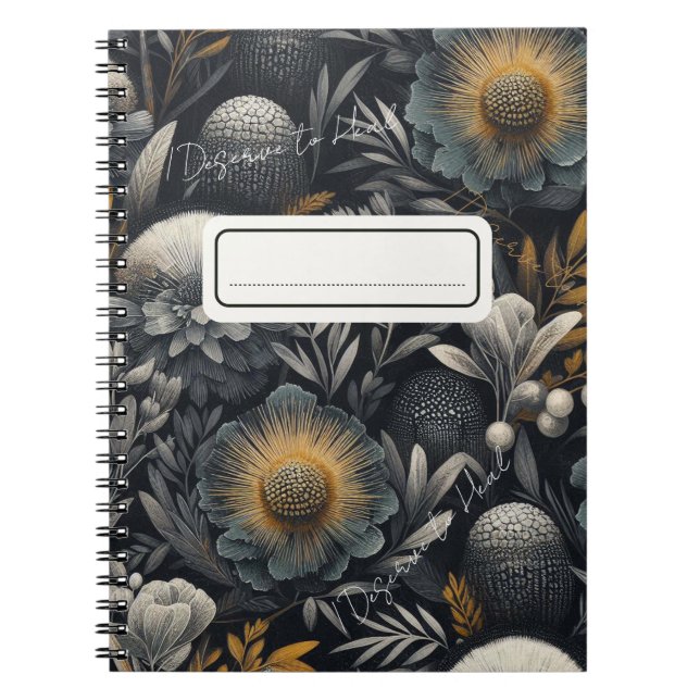 Carnet Je mérite de guérir - Moody Botanical Design (Devant)