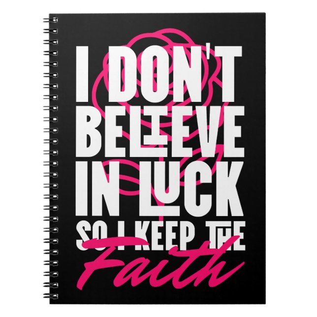 Carnet Je ne crois pas à la chance Motivation  (Devant)