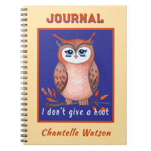 Carnet Je ne donne pas un coup de pied, hibou amant cadea