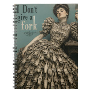 Carnet Je ne donne pas une fourchette carte postale vinta