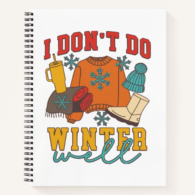 Carnet Je ne fais pas bien l'hiver (Devant)