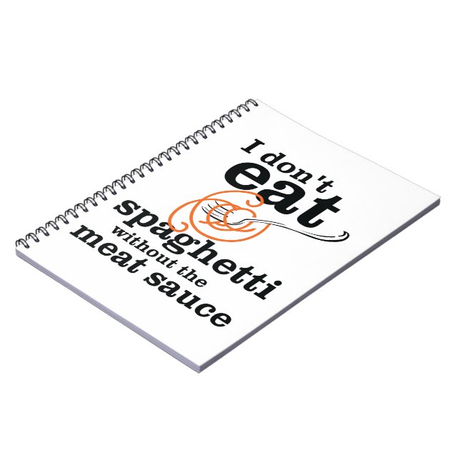 Carnet Je ne mange pas de Spaghetti sans la sauce à la vi (Côté gauche)