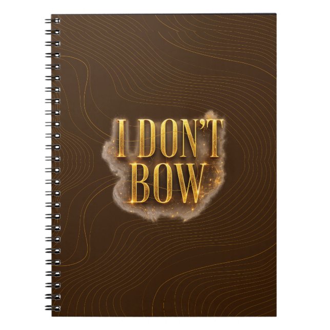 Carnet Je ne m'incline pas - Version pleine couverture (Devant)