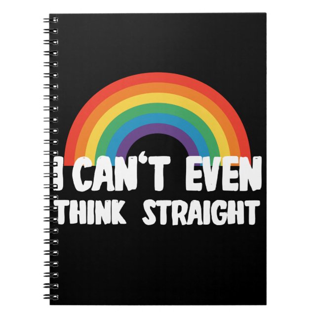 Carnet Je ne peux même pas penser droit Funny Gay Pride (Devant)