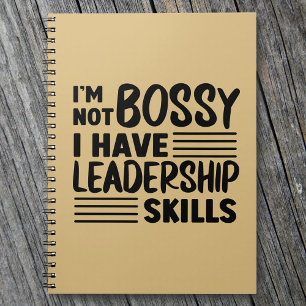 Carnet Je ne suis pas Bossy Funny Quote Office