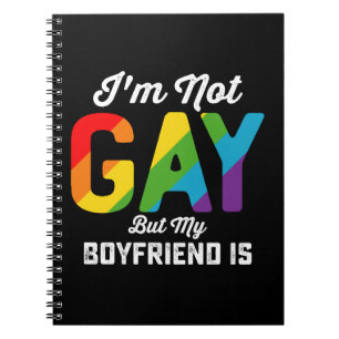Carnet Je ne suis pas gay mais mon petit ami est drôle Fi