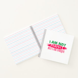 Carnet Je ne suis pas parfait Mais je suis unique
