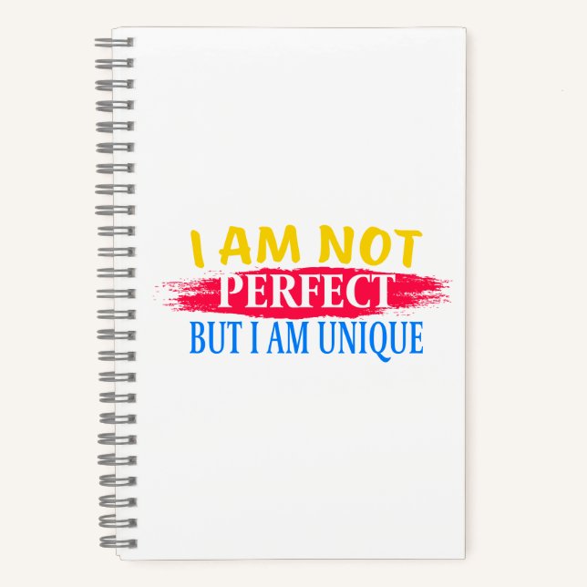 Carnet Je ne suis pas parfait, mais je suis unique (Recto)