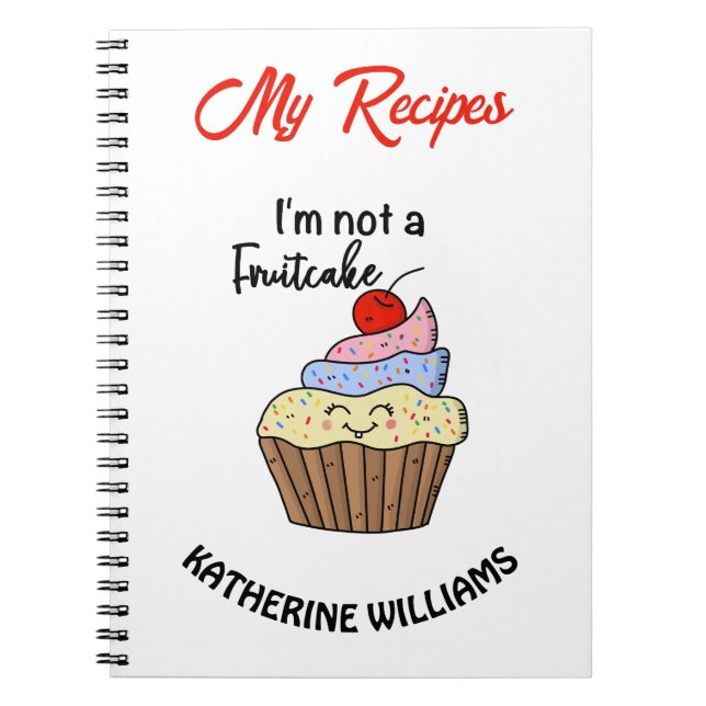 Carnet Je ne suis pas une coutume de gâteau aux fruits (Devant)