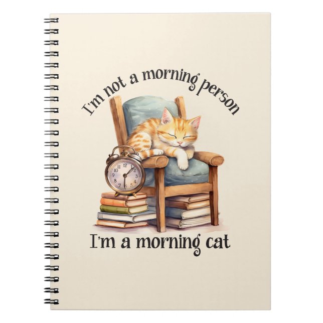 Carnet Je ne suis pas une personne du matin (Devant)
