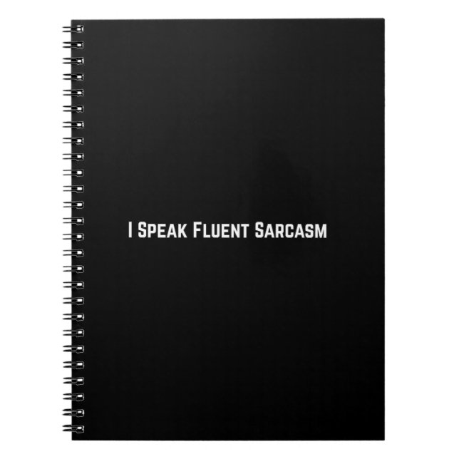 Carnet Je parle couramment le sarcasme (Devant)