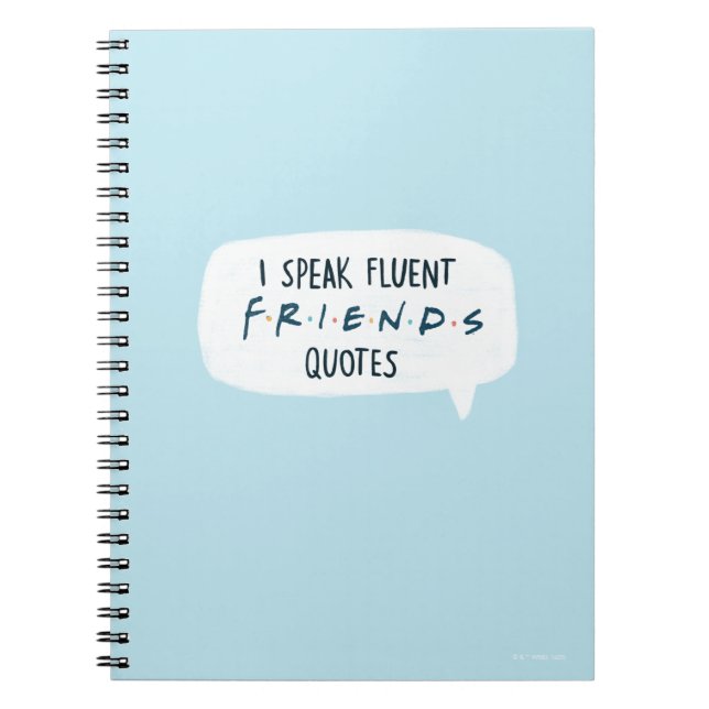 Carnet Je parle couramment les citations FRIENDS™ (Devant)