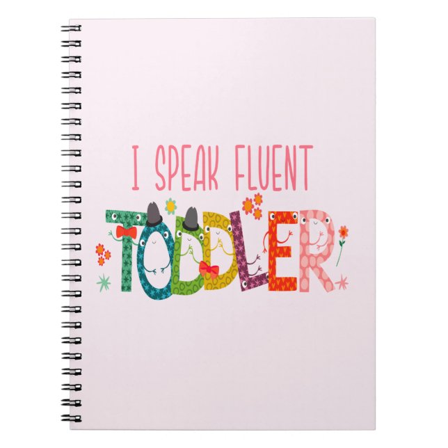 Carnet Je parle Fluent Toddler - Maman, Garderie Enseigna (Devant)