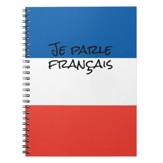 Carnet Je parle français avec la France Drapeau Couleurs  (Devant)